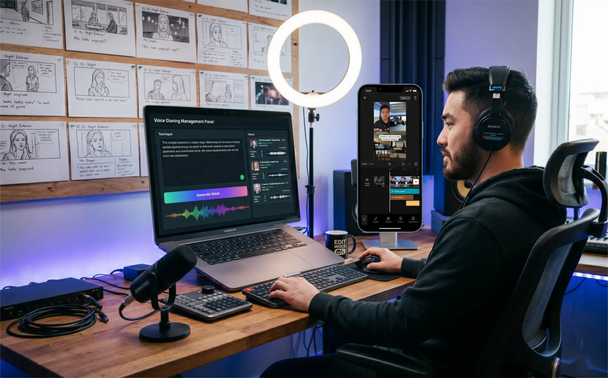 短视频博主使用 Qwen3-TTS 声音克隆功能为知识口播内容生成AI配音